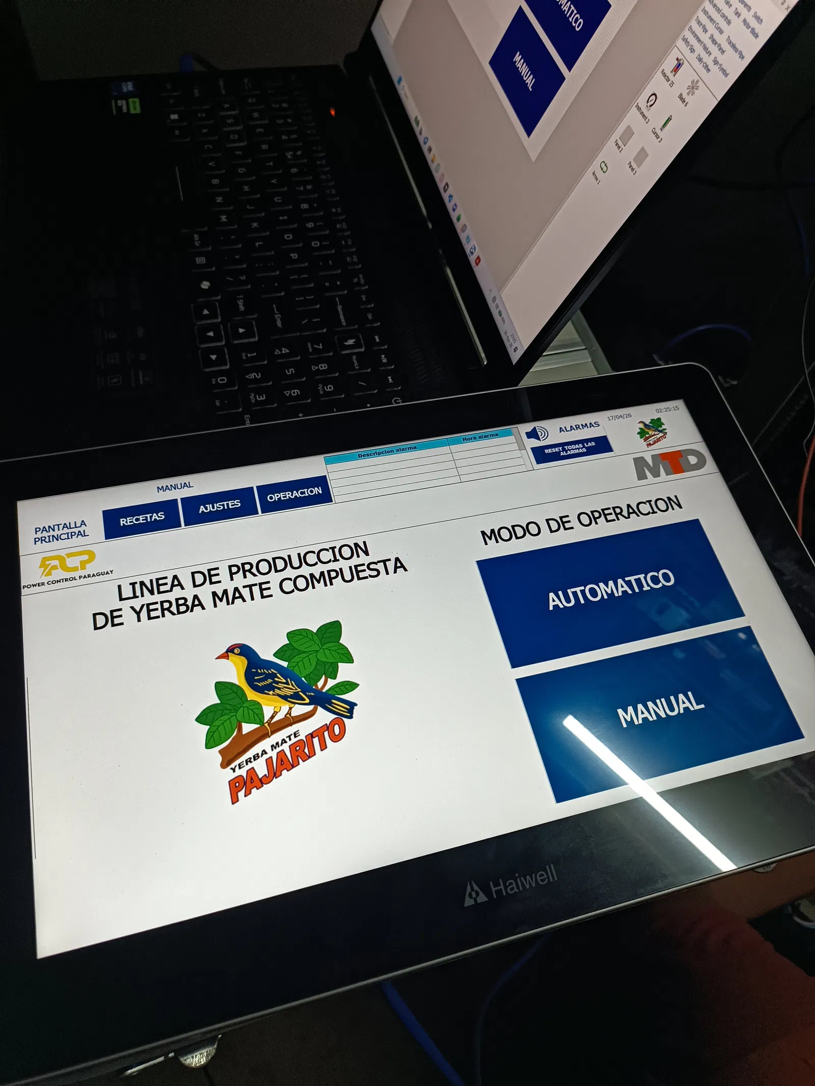 HMI Haiwell de línea de producción de yerba mate compuesta Yerba Mate Pajarito